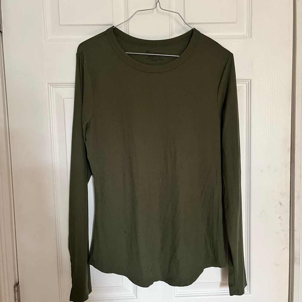 No Boundaries Olive Green Long Sleeve Shirt